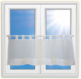 Design Schlaufen Scheibengardine kleine Sterne (leuchtend)